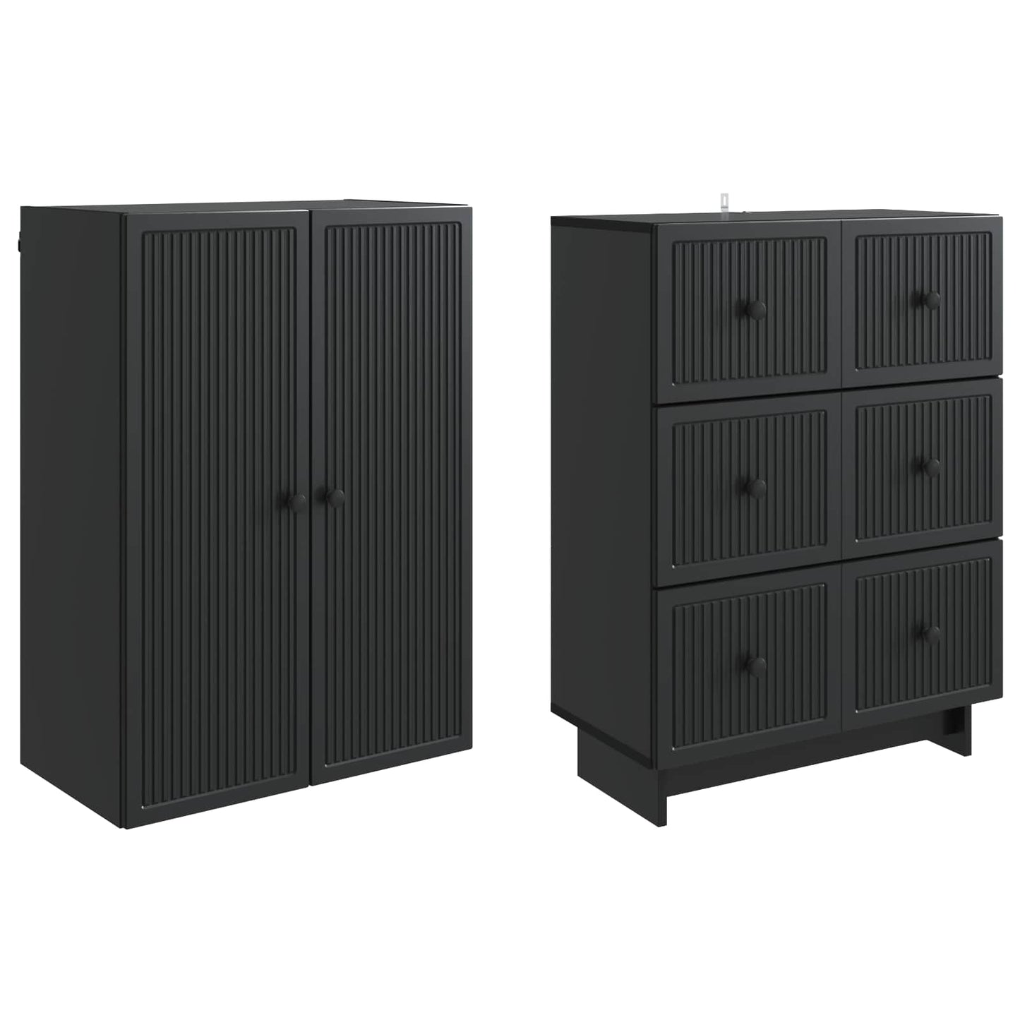 Skab Sæt 2 Dele 66 X 34,5 X 90 Cm Konstrueret Træ - Billede 3