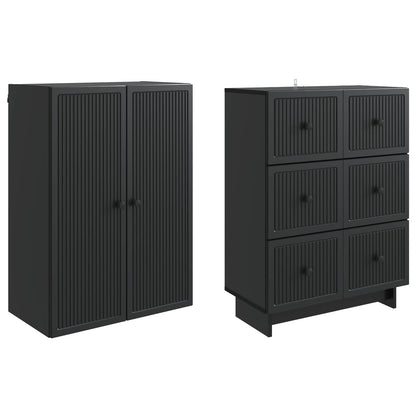 Skab Sæt 2 Dele 66 X 34,5 X 90 Cm Konstrueret Træ - Billede 3