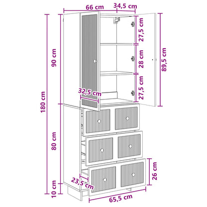 Skab Sæt 2 Dele 66 X 34,5 X 90 Cm Konstrueret Træ - Billede 8