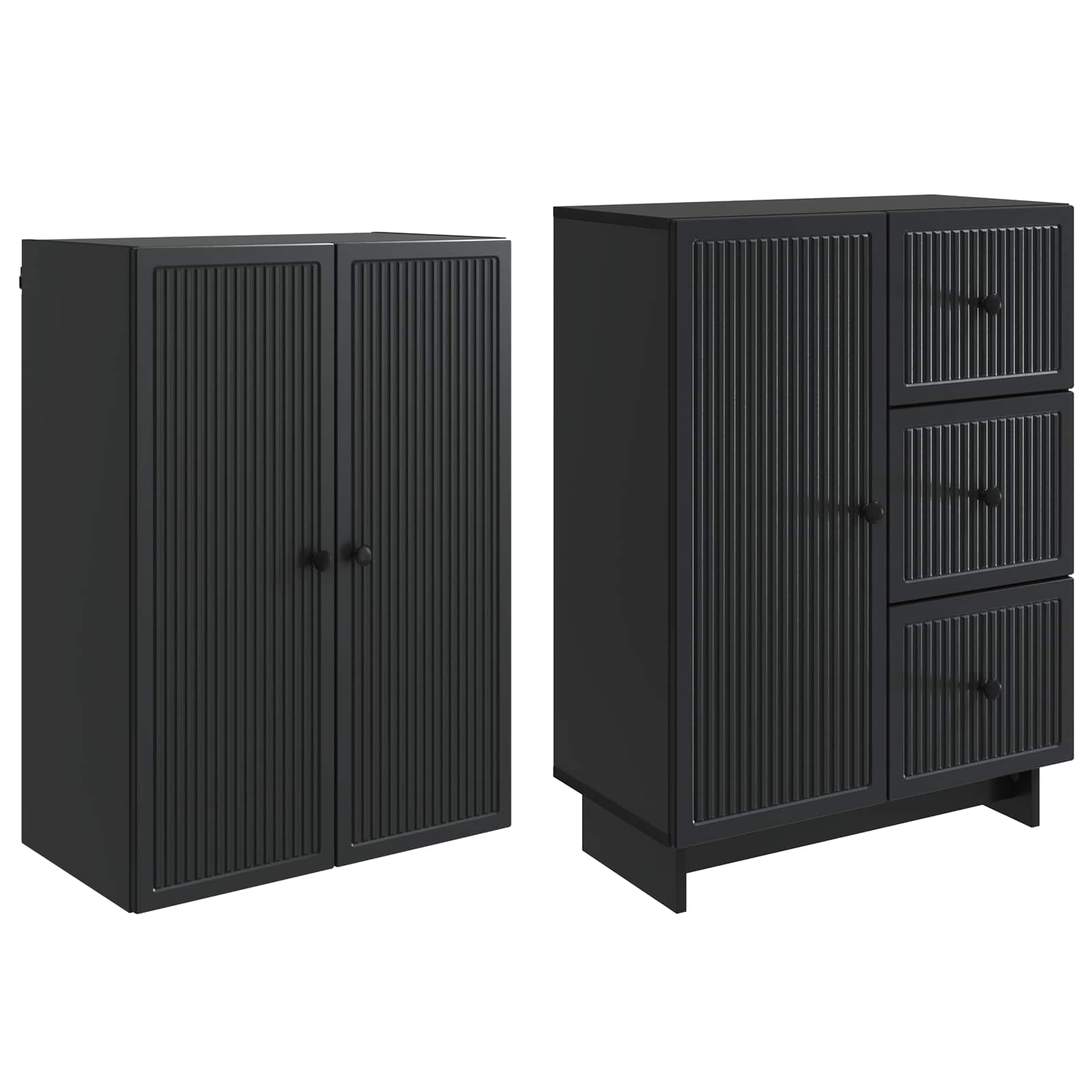 Skab Sæt 2 Dele 66 X 34,5 X 90 Cm Konstrueret Træ - Billede 4