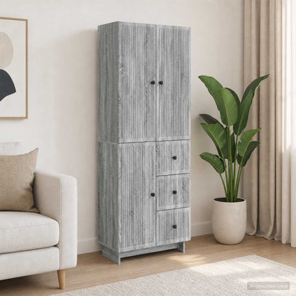 Skab Sæt 2 Dele 66 X 34,5 X 90 Cm Konstrueret Træ - Variant 3416400