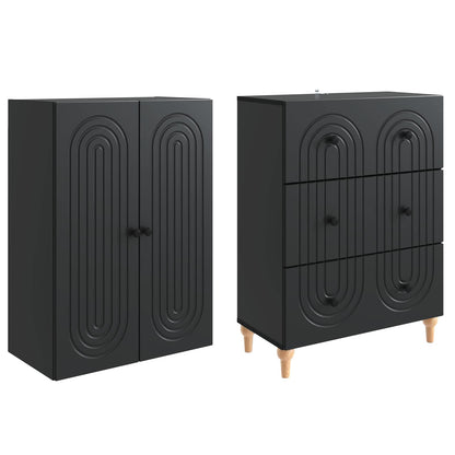 Skab Sæt 2 Dele 66 X 34,5 X 90 Cm Konstrueret Træ - Billede 3