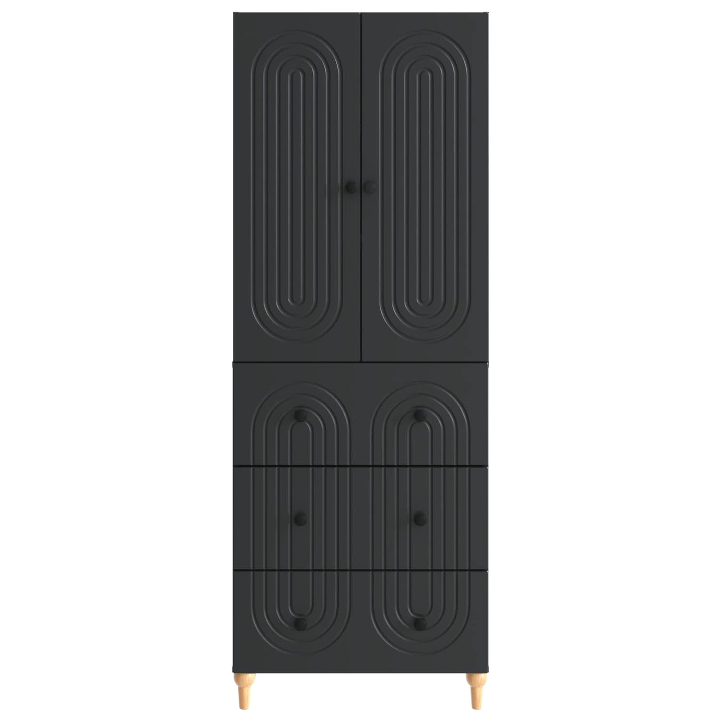 Skab Sæt 2 Dele 66 X 34,5 X 90 Cm Konstrueret Træ - Billede 4