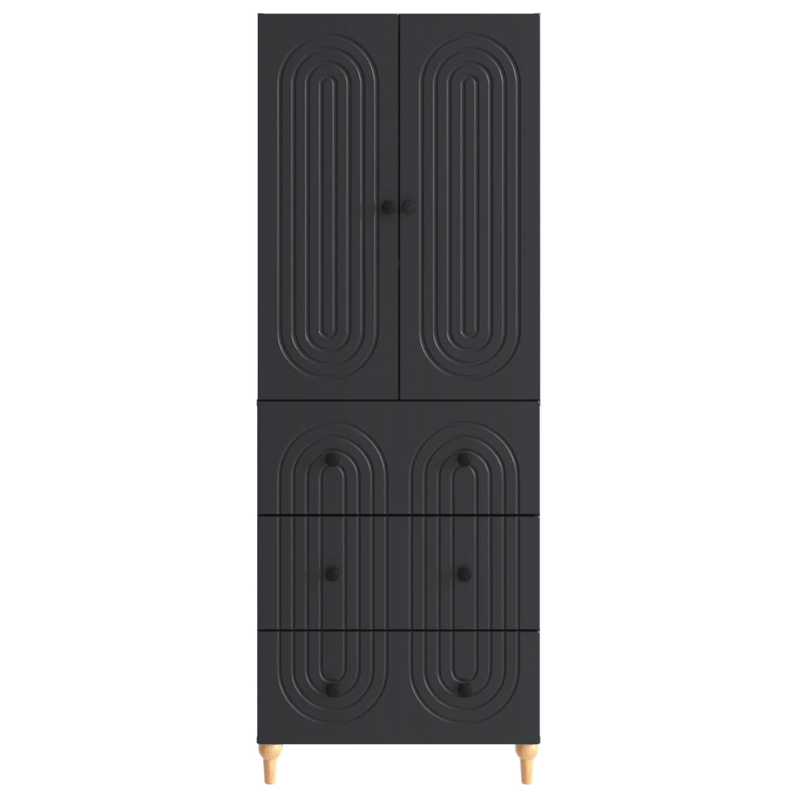 Skab Sæt 2 Dele 66 X 34,5 X 90 Cm Konstrueret Træ - Billede 4