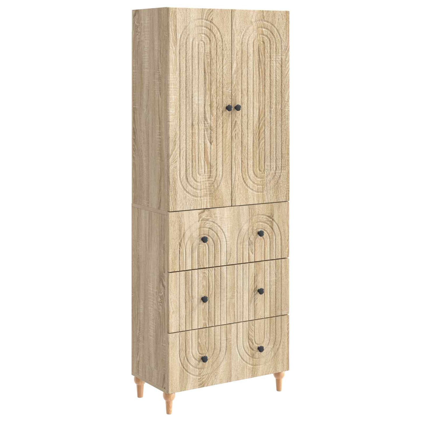 Skab Sæt 2 Dele 66 X 34,5 X 90 Cm Konstrueret Træ