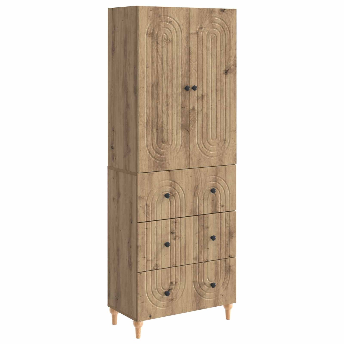 Skab Sæt 2 Dele 66 X 34,5 X 90 Cm Konstrueret Træ