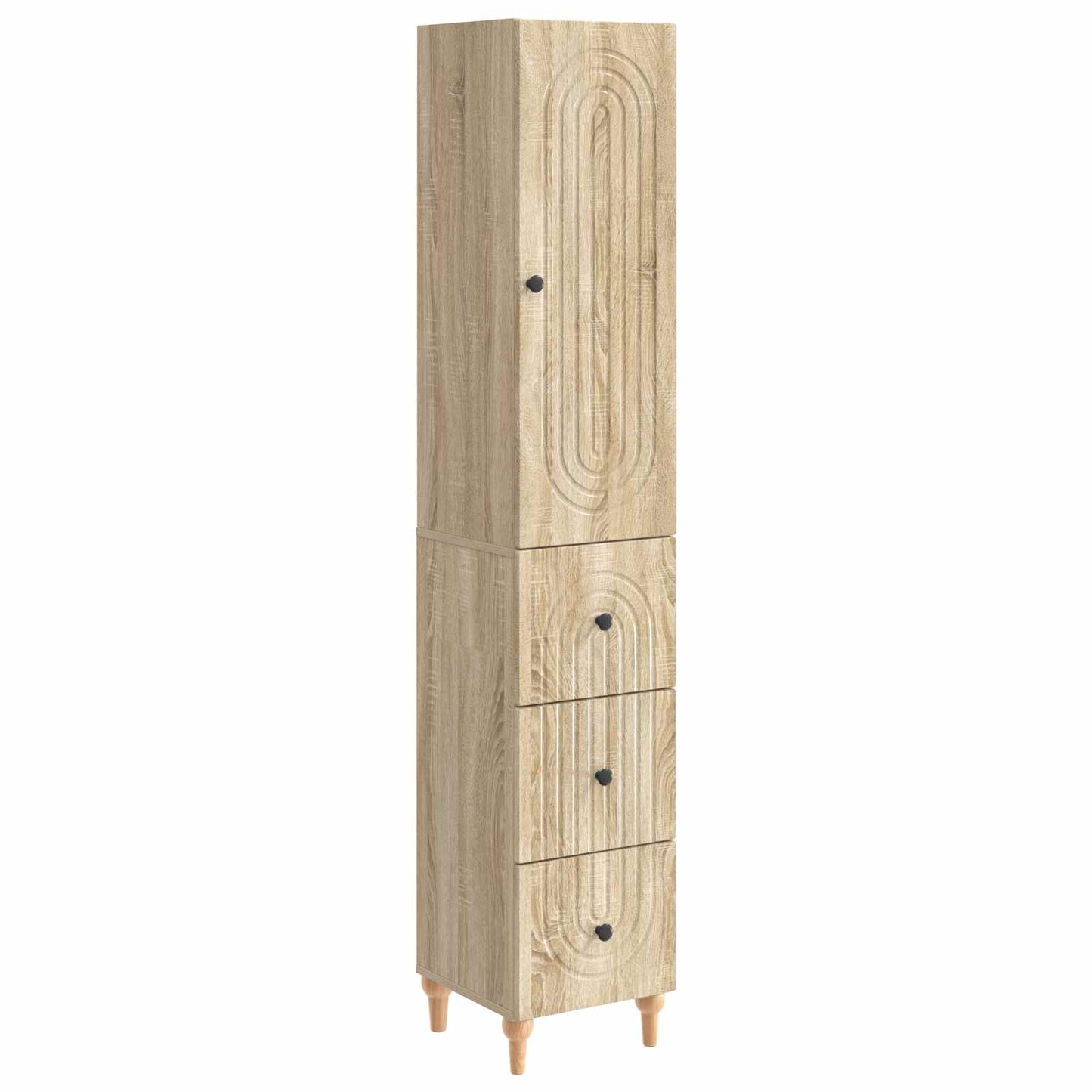 Skab Sæt 2 Dele 33 X 34,5 X 90 Cm Konstrueret Træ - Variant 3416468