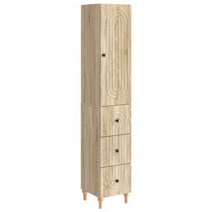 Skab Sæt 2 Dele 33 X 34,5 X 90 Cm Konstrueret Træ - Variant 3416468