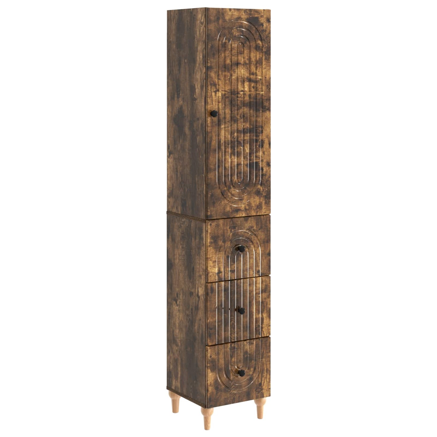 Skab Sæt 2 Dele 33 X 34,5 X 90 Cm Konstrueret Træ - Variant 3416471