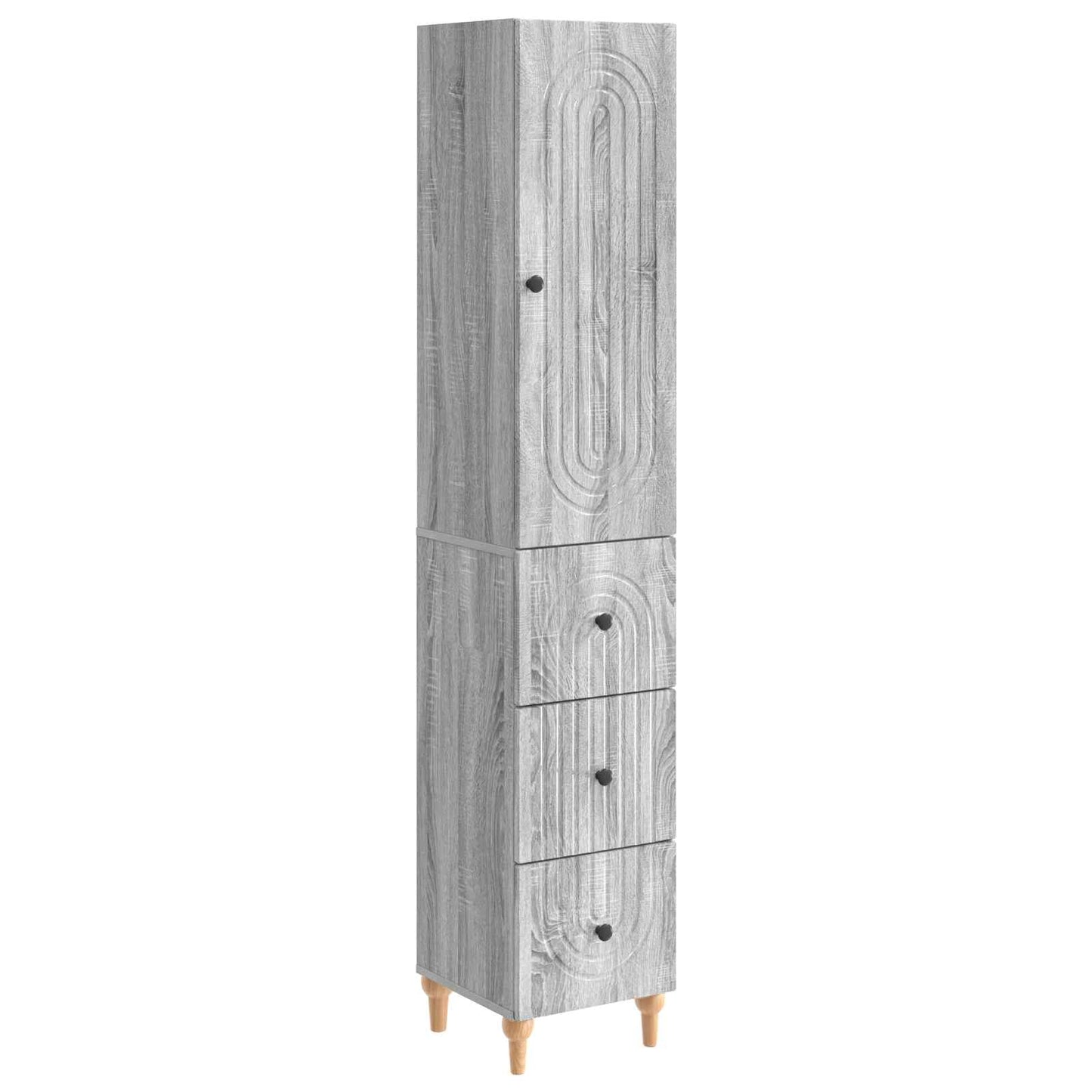 Skab Sæt 2 Dele 33 X 34,5 X 90 Cm Konstrueret Træ - Variant 3416472