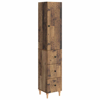 Skab Sæt 2 Dele 33 X 34,5 X 90 Cm Konstrueret Træ - Variant 3416473
