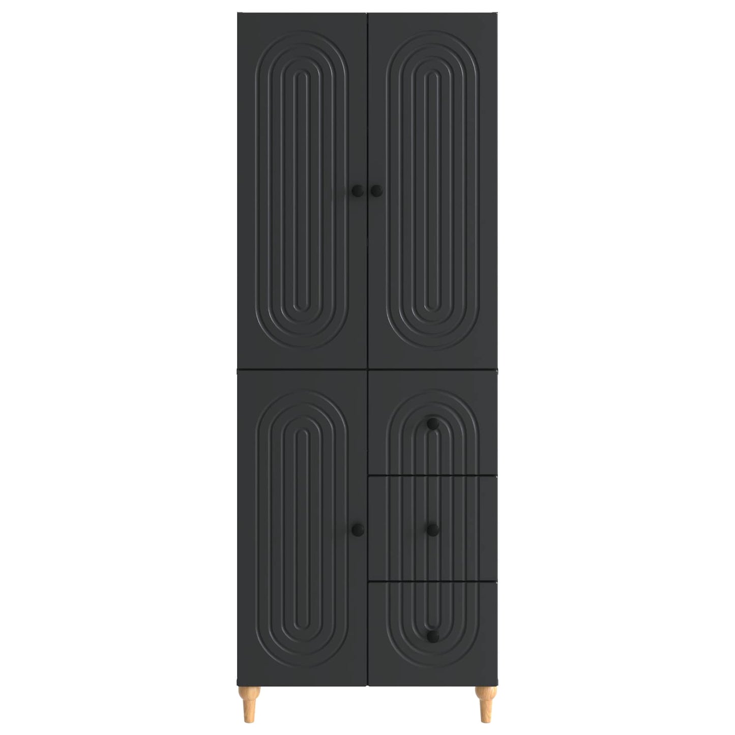 Skab Sæt 2 Dele 66 X 34,5 X 90 Cm Konstrueret Træ - Billede 4