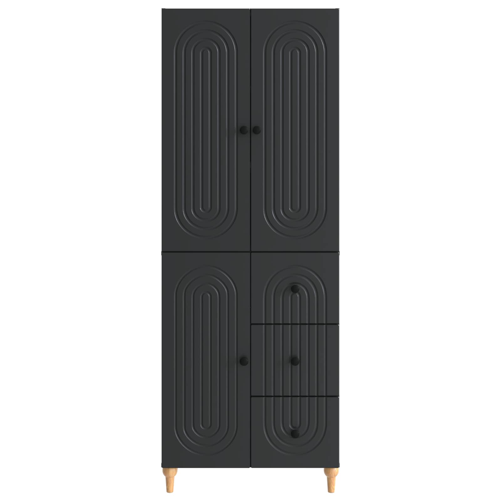 Skab Sæt 2 Dele 66 X 34,5 X 90 Cm Konstrueret Træ - Billede 4