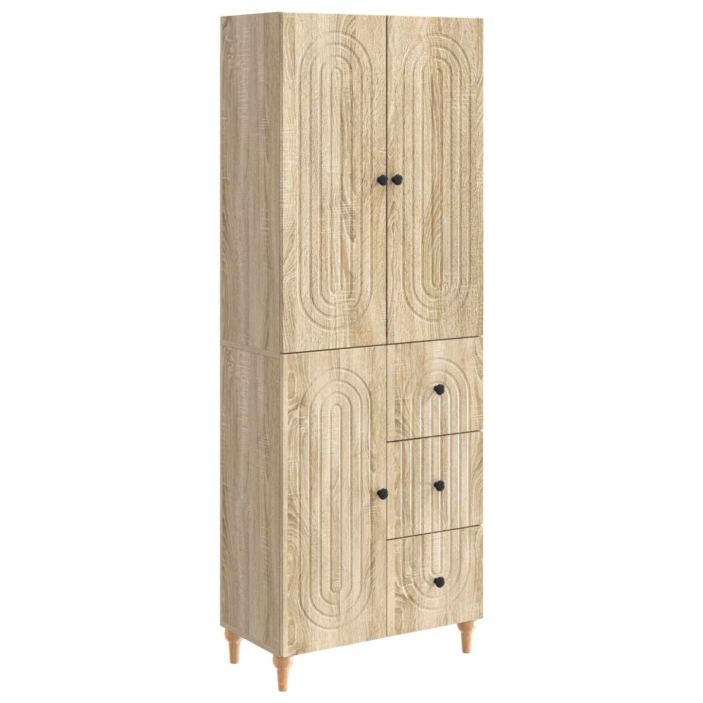 Skab Sæt 2 Dele 66 X 34,5 X 90 Cm Konstrueret Træ