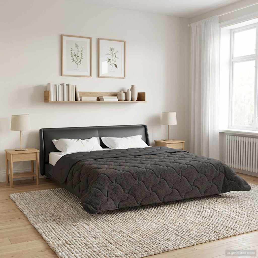 Vinter Dyne 220 X 240 Cm Mikrofiber Og Teddy Fleece