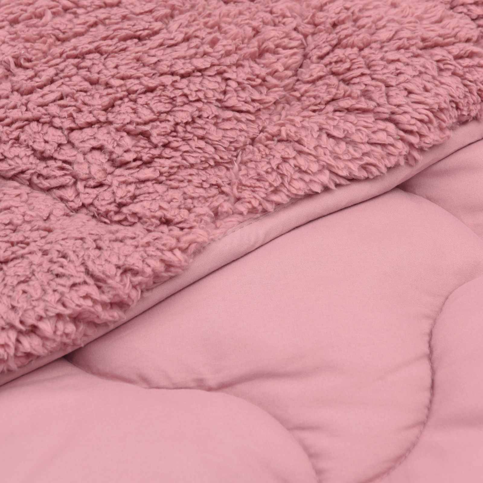 Vinter Dyne 220 X 240 Cm Mikrofiber Og Teddy Fleece - Billede 5