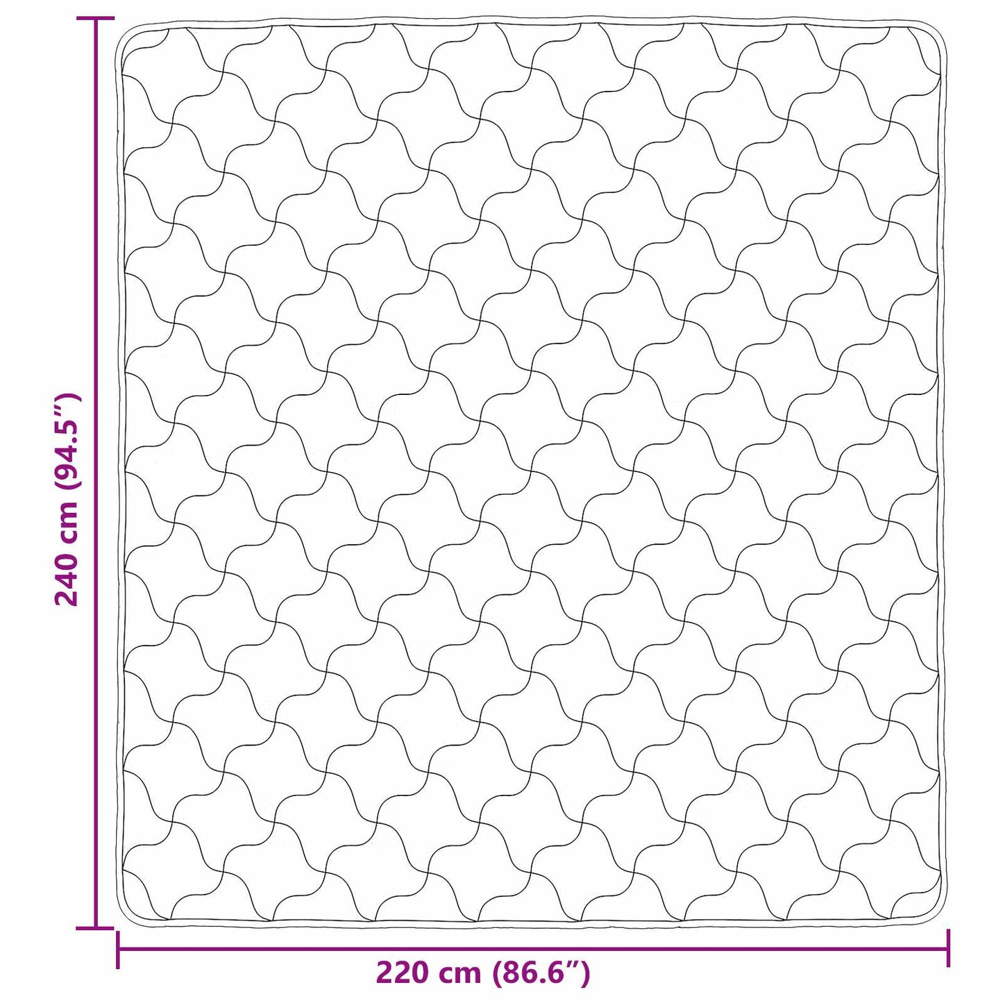 Vinter Dyne 220 X 240 Cm Mikrofiber Og Teddy Fleece - Billede 10