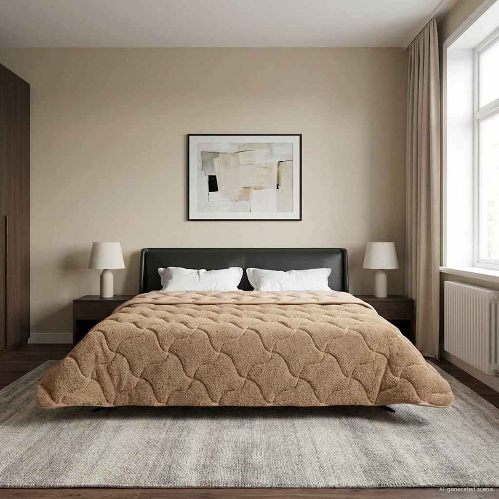 Vinter Dyne 220 X 240 Cm Mikrofiber Og Teddy Fleece