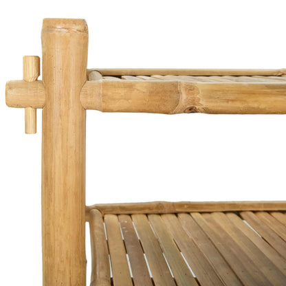 Skostativ Med Hylde Naturfarvet Bambus - Billede 6