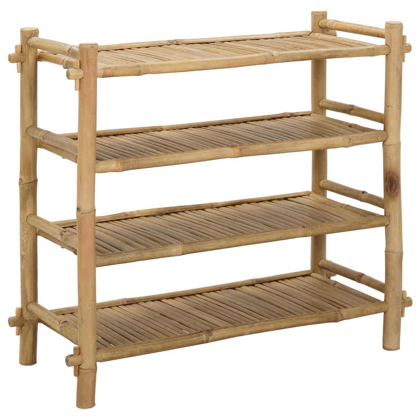 Skostativ Med Hylde Naturfarvet Bambus - Billede 2