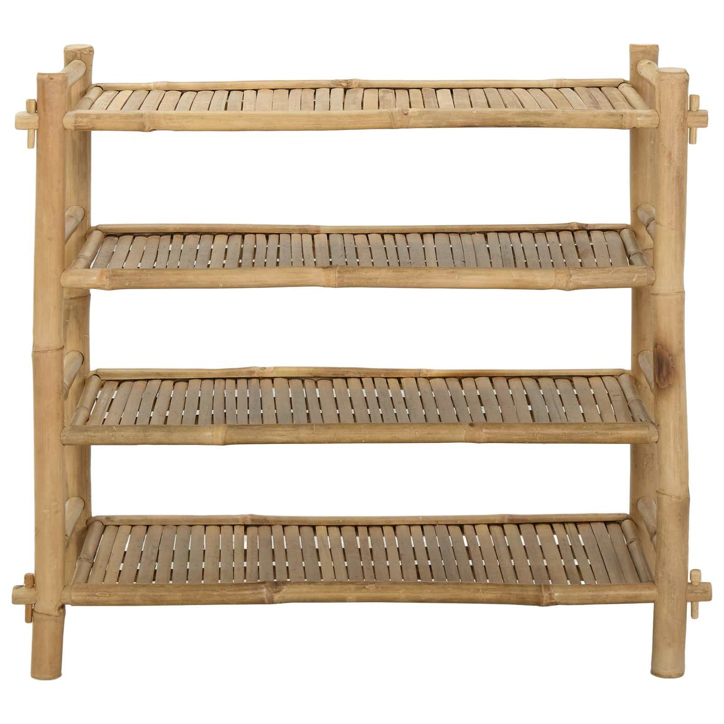 Skostativ Med Hylde Naturfarvet Bambus - Billede 3