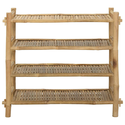 Skostativ Med Hylde Naturfarvet Bambus - Billede 3