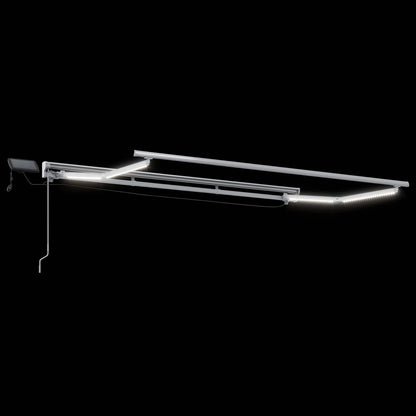 Manuel Markise-ramme Med Led-lys Aluminium - Billede 4
