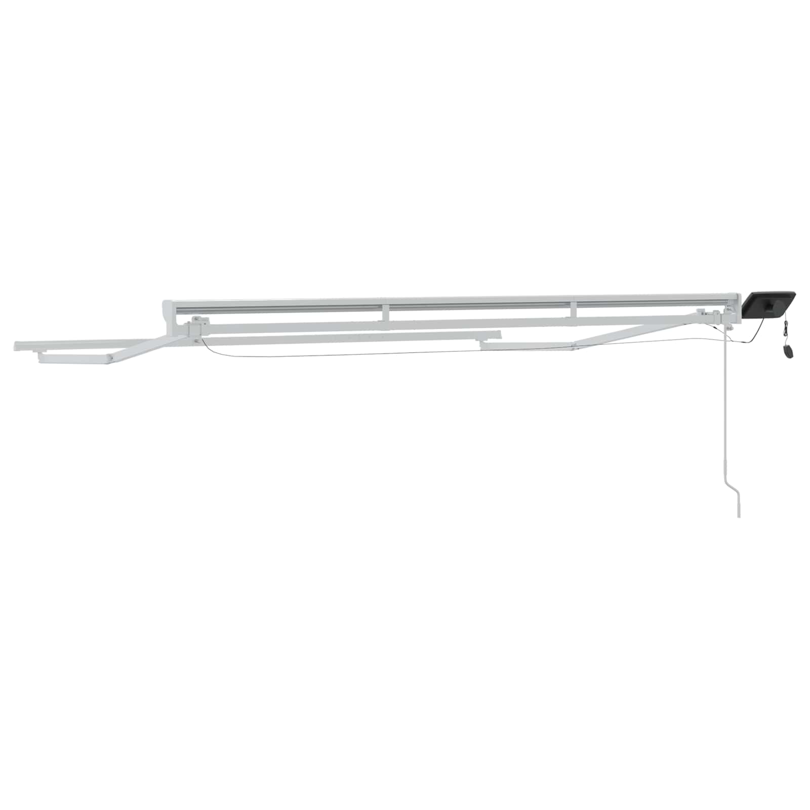Manuel Markise-ramme Med Led-lys Aluminium - Billede 7