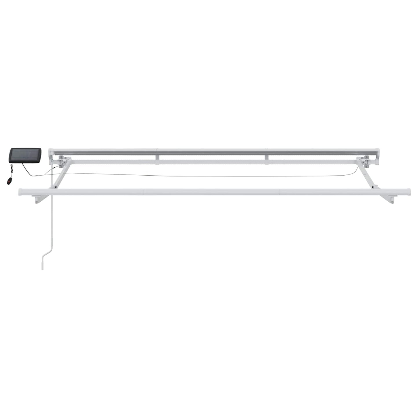 Manuel Markise-ramme Med Led-lys Aluminium - Billede 5