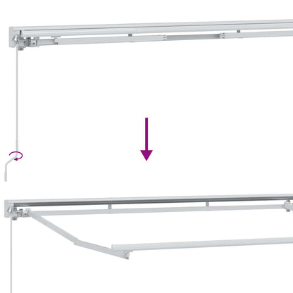 Manuel Markise-ramme Med Led-lys Aluminium - Billede 10