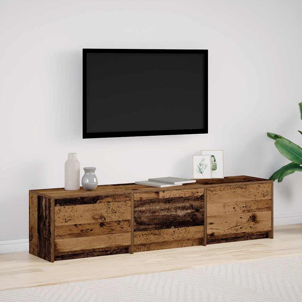 Tv-bord Med Led 165 X 34 X 40 Cm Konstrueret Træ - Hovedbillede