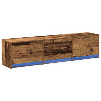 Tv-bord Med Led 165 X 34 X 40 Cm Konstrueret Træ - Billede 2