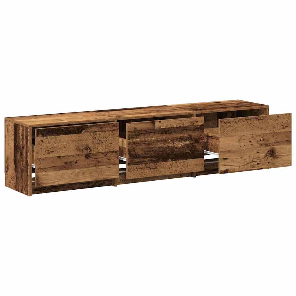 Tv-bord Med Led 165 X 34 X 40 Cm Konstrueret Træ - Billede 6
