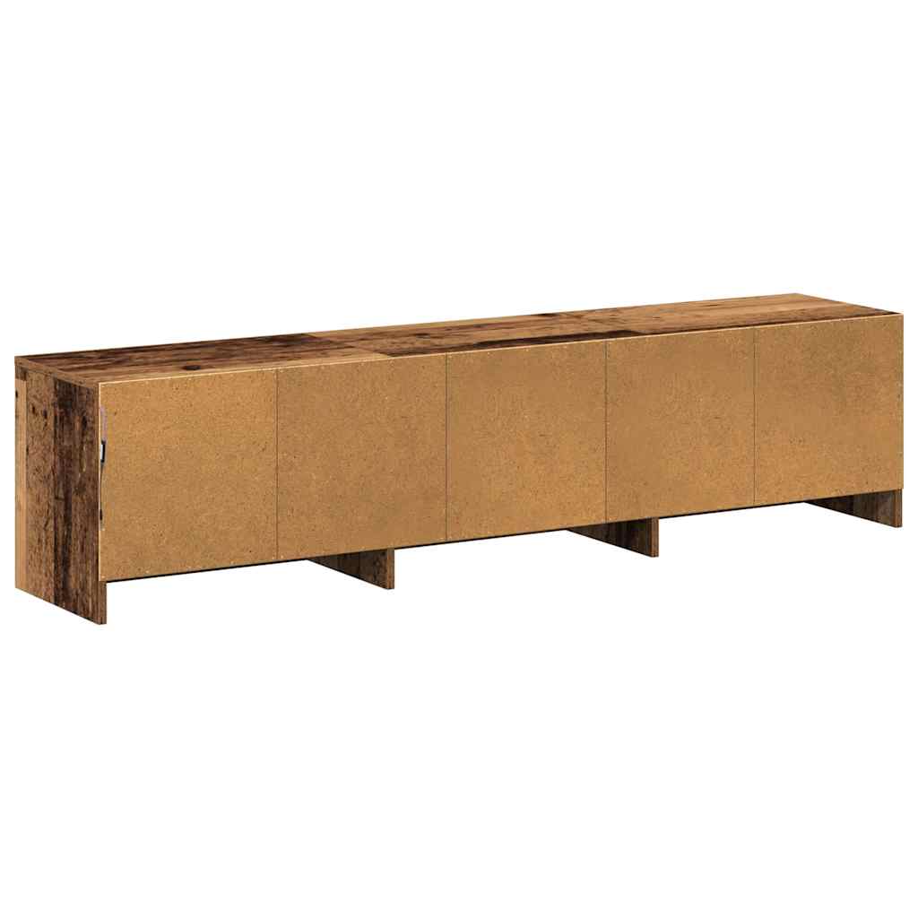 Tv-bord Med Led 165 X 34 X 40 Cm Konstrueret Træ - Billede 9
