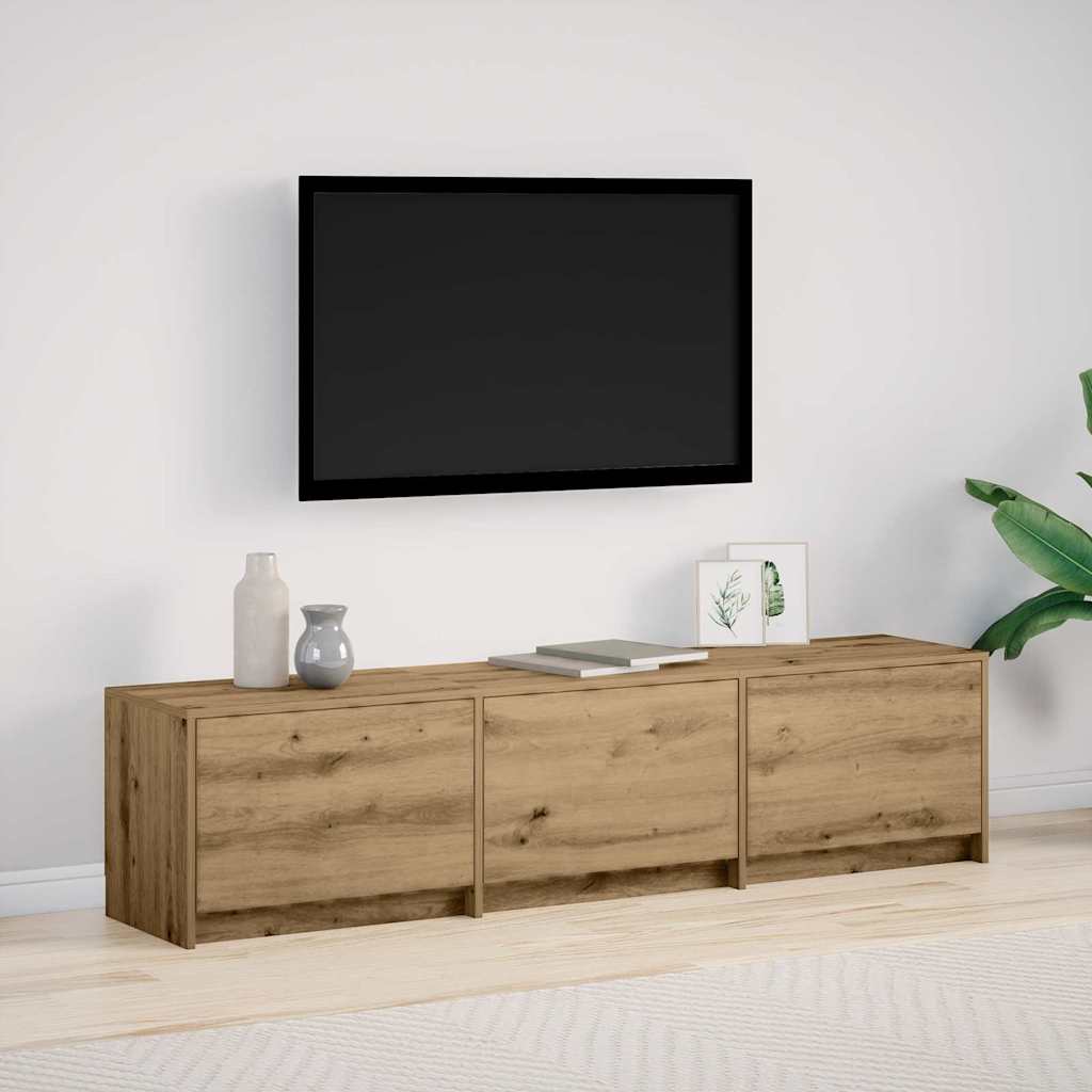 Tv-bord Med Led 165 X 34 X 40 Cm Konstrueret Træ