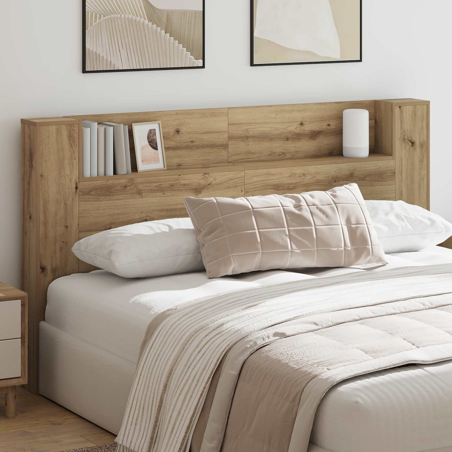 Hovedgærde Kabinet Med Led Sonoma 120 X 16,5 X 103,5 Cm