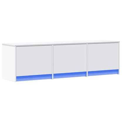 Tv-skab Med Led 140 X 34 X 40 Cm Konstrueret Træ - Hovedbillede