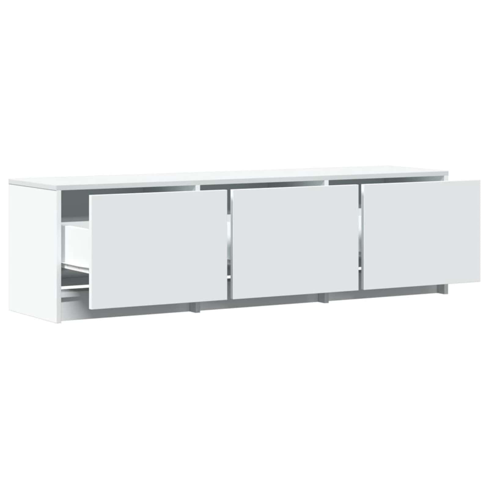 Tv-skab Med Led 140 X 34 X 40 Cm Konstrueret Træ - Billede 4