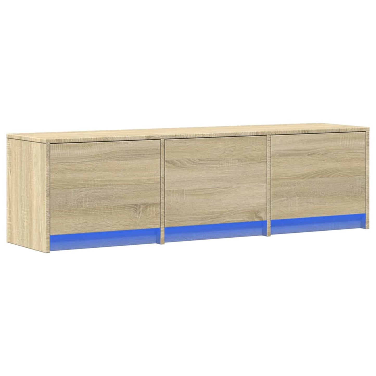 Tv-skab Med Led 140 X 34 X 40 Cm Konstrueret Træ