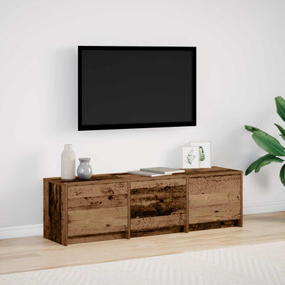 Tv-skab Med Led 140 X 34 X 40 Cm Konstrueret Træ