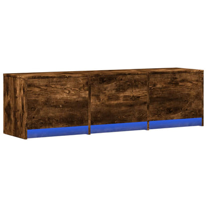 Tv-skab Med Led 140 X 34 X 40 Cm Konstrueret Træ