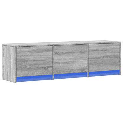 Tv-skab Med Led 140 X 34 X 40 Cm Konstrueret Træ
