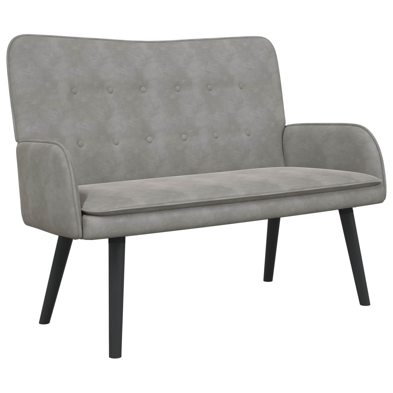 To-personers Sofa 115 X 61 X 87 Cm Fløjl - Billede 2