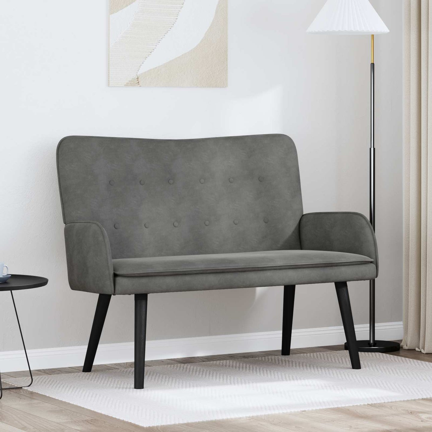 To-personers Sofa 115 X 61 X 87 Cm Fløjl