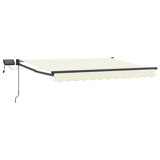 Manuel Udtrækkelig Markise Med Led Creme 3,5 X 2,5 M - Hovedbillede