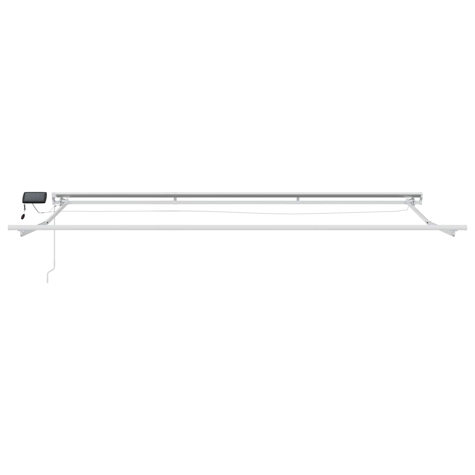 Manuel Markise-ramme Med Led-lys Orange, Sort Og 4,5 × 3 M - Billede 7