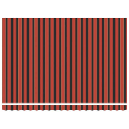 Manuel Markise-ramme Med Led-lys Orange, Sort Og 4,5 × 3 M - Billede 8