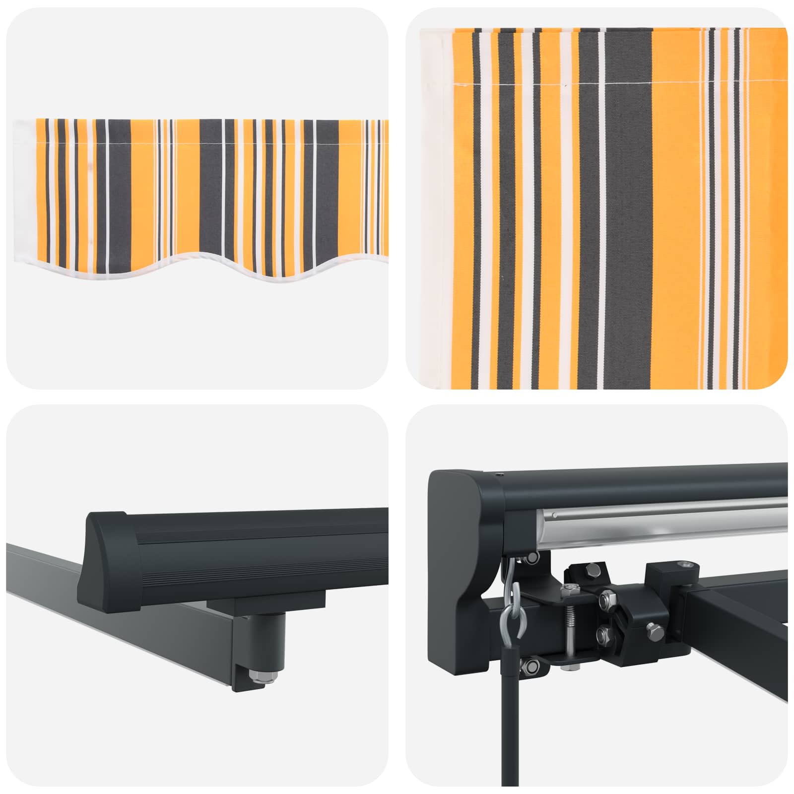 Manuel Markise-ramme Med Led-lys 3 X 2,5 M - Billede 9