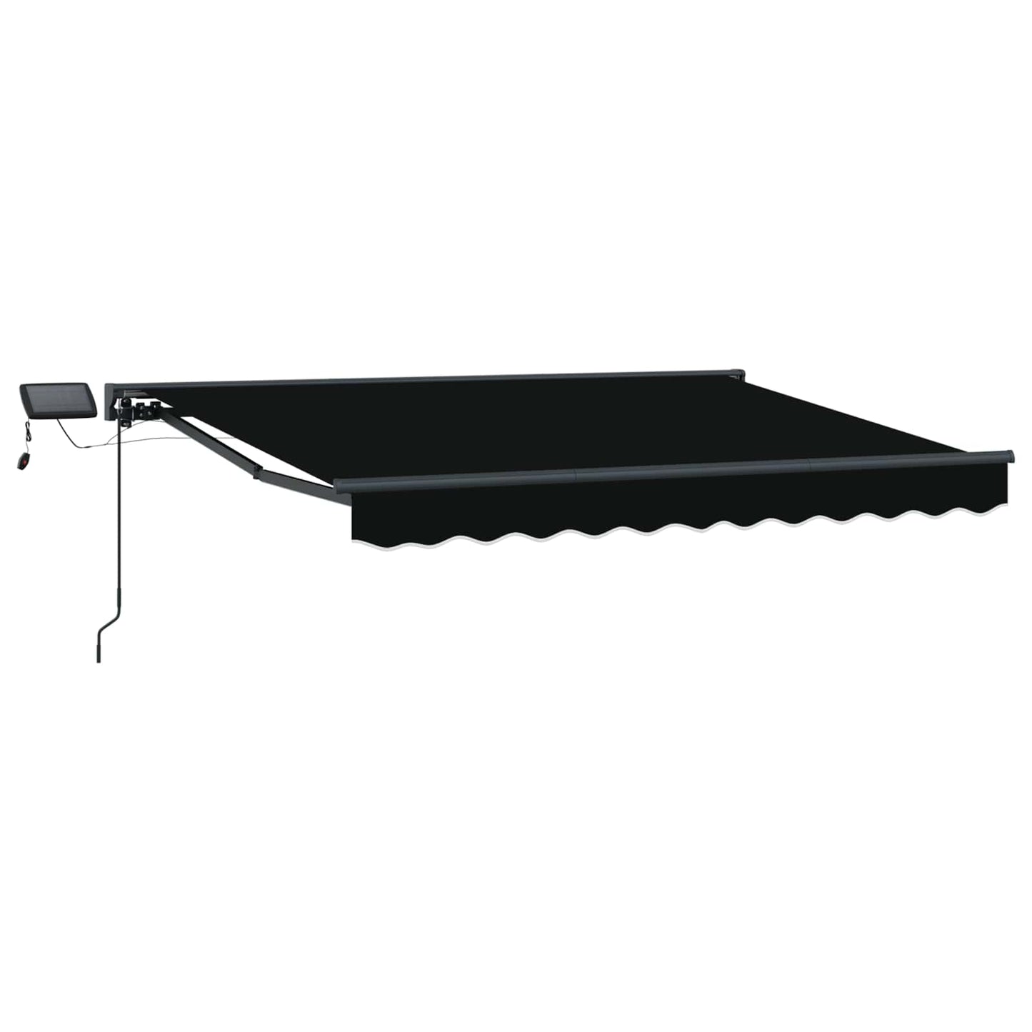 Manuel Markise-ramme Med Led-lys Sort Og Anthracit 3 X 2,5 M - Billede 2