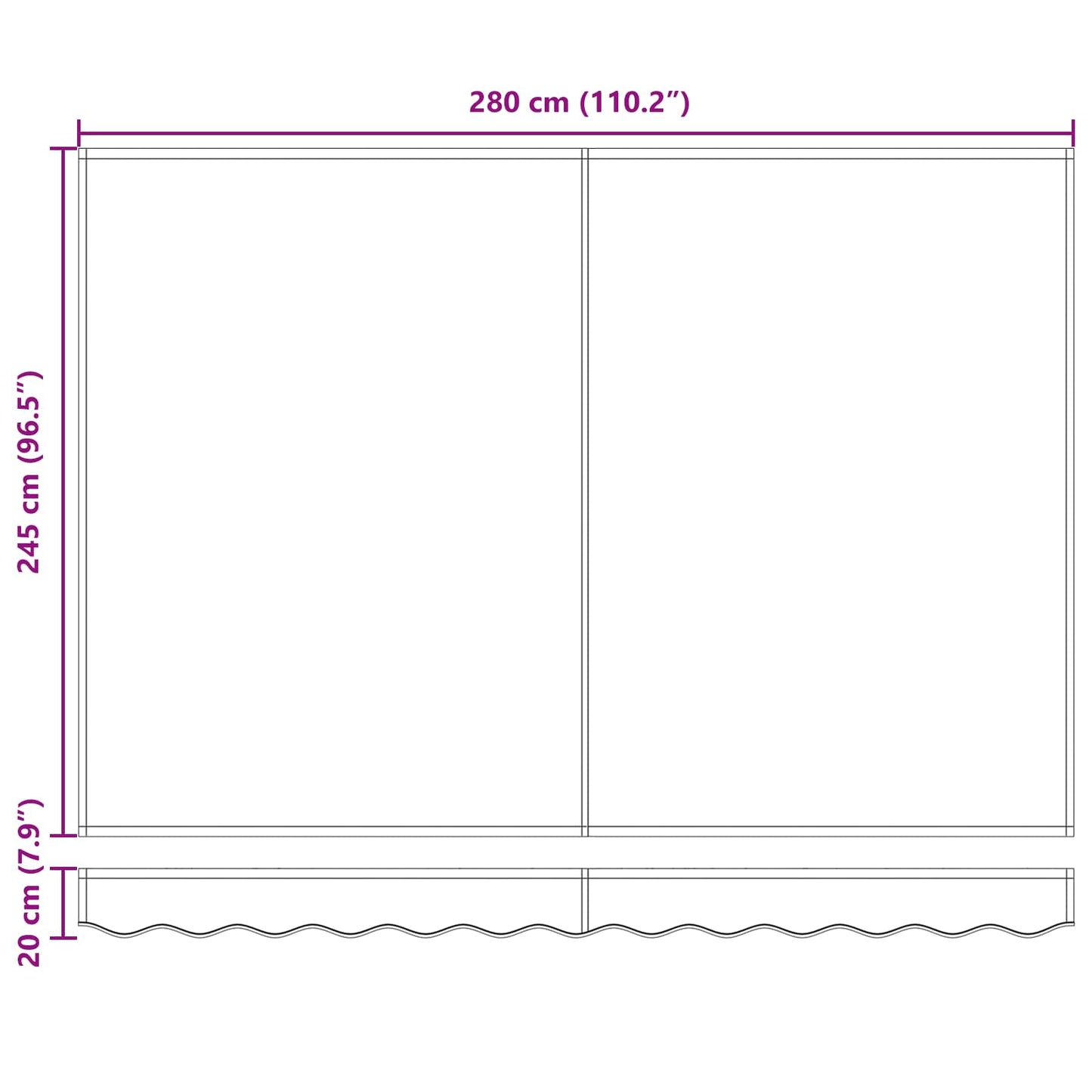 Manuel Markise-ramme Med Led-lys Sort Og Anthracit 3 X 2,5 M - Billede 14